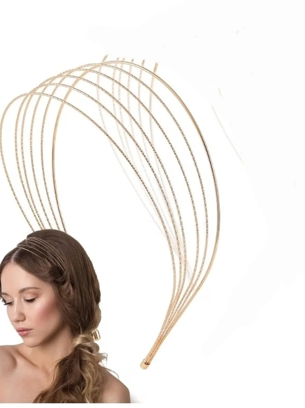 Gold Multi-Band Women’s Headband - Elegant Layered Design BNIB